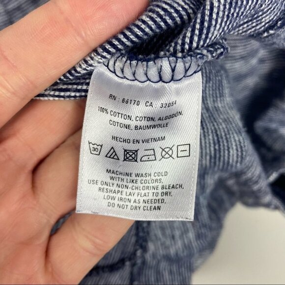 Anthropologie Deletta Pathed Seams Swing Top Heathered Grey Blue Size Medium M - Picture 6 of 10